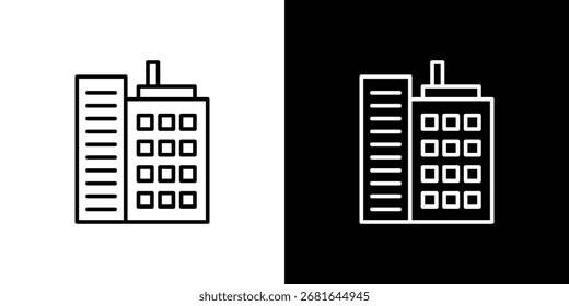 Pictograma de Vector simple del icono de la compañía. concepto de icono blanco y negro