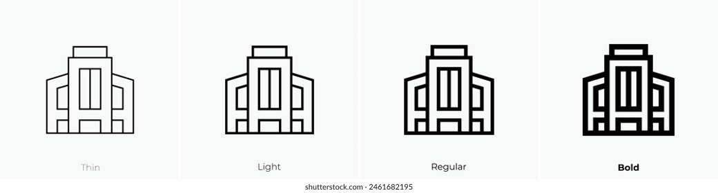 company icon. Thin, Light Regular And Bold style design isolated on white background