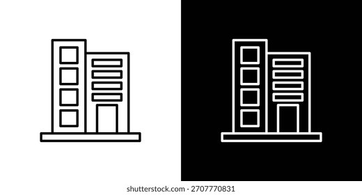 Icono de la compañía. línea delgada para el Web y el móvil, estilo minimalista moderno