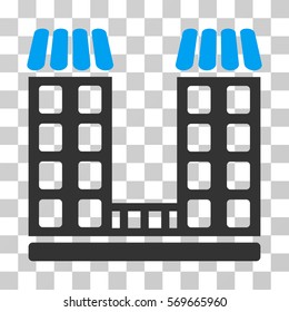 Company icon. Vector illustration style is flat iconic bicolor symbol, blue and gray colors, transparent background. Designed for web and software interfaces.