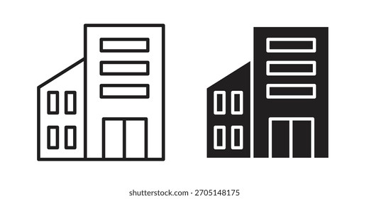 Ícone da empresa vetor design moderno plano e traçado
