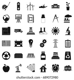 Company icons set. Simple style of 36 company vector icons for web isolated on white background