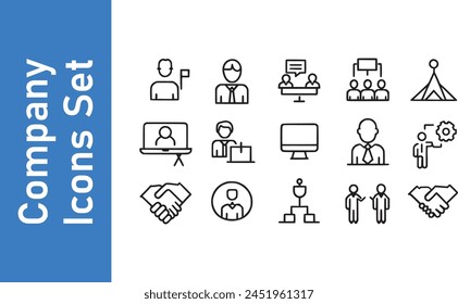 Company icons set such as human, human resources, man, etc. Vector collections (1)