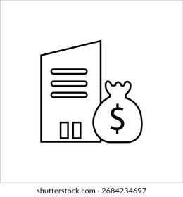 Iconos de la compañía. Vector de línea simple