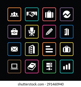company icons universal set for web and mobile
