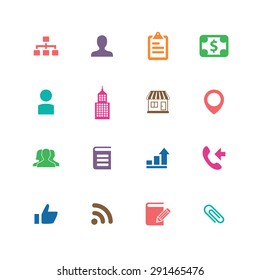company icons universal set for web and mobile