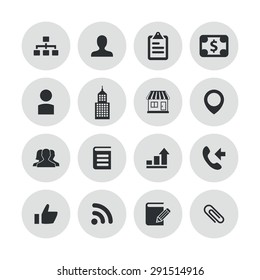 company icons universal set for web and mobile