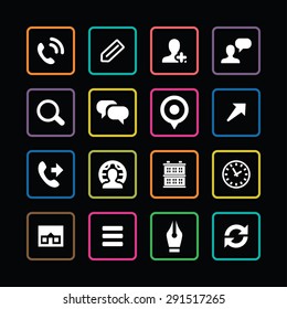 company icons universal set for web and mobile