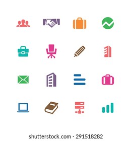 company icons universal set for web and mobile