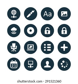 company icons universal set for web and mobile