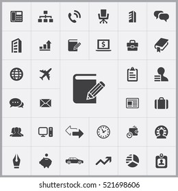 Conjunto universal de los iconos de la compañía para el Web y el móvil