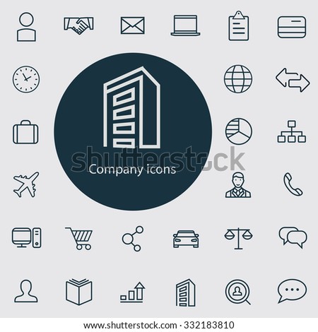 Company Icons Vector Set Stock Vector (Royalty Free) 332183810