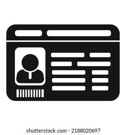 Company id card icon simple vector. Office tag. Personal web