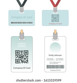 Company ID Card, personal identification card for businessman.