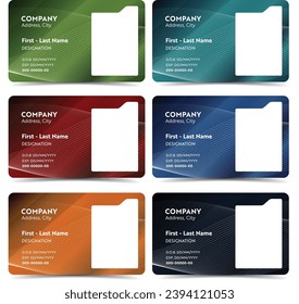 Company Identification card badge template vector illustration with personal informations 