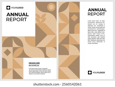 Company identity brochure design, Corporate report cover, annual report design, abstract geometric design