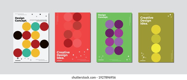 Company identity brochure template collection. Business presentation vector A4 vertical orientation front page mock up set. Corporate report cover abstract geometric illustration design layout bundle.