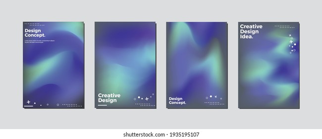 Company identity brochure template collection. Business presentation vector A4 vertical orientation front page mock up set. Corporate report cover abstract geometric illustration design layout bundle.