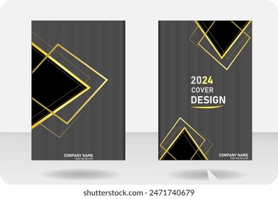 Company identity brochure template collection. Business presentation vector vertical orientation front page mock up set. Corporate report cover