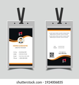 Company Identity Card Design Template. Vector id card.