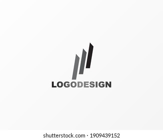 Company identity logo design concept with line shape