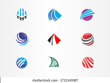 Company identity vector logo collection design concept. Logo set design
