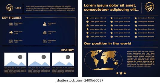 Company Info Banner, Easy Use in Company creative flyer and style info banner, trendy strategy mockups. Simple modern Slideshow or Startup. ppt.
