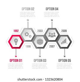 Company infographic template with business icons. Vector