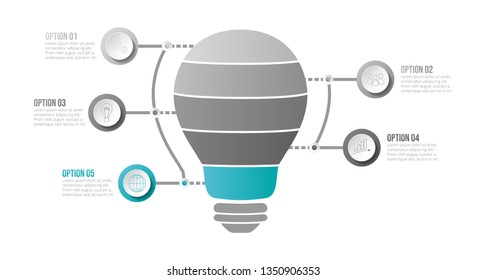 Company infographic template with business icons. Vector