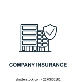 Company Insurance icon. Line simple Insurance icon for templates, web design and infographics