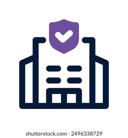 company insurance icon. vector dual tone icon for your website, mobile, presentation, and logo design.