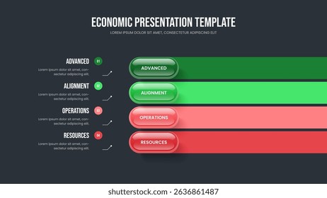 Company Introduction Frame Template Vector Illustration. Sales Report 4 Element Diagram Slideshow Layout. Creative Overview Four Option Infographic Presentation Design.