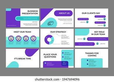 Company, Investment Presentation And Pitch Deck Vector Template