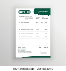 Company invoice design, vector design 