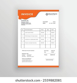 Company invoice design, vector design 