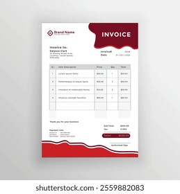 Company invoice design, vector design 