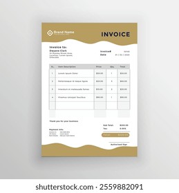 Company invoice design, vector design 