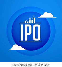 Unternehmen IPO Stock Launch Konzept Hintergrund Design Vektorgrafik