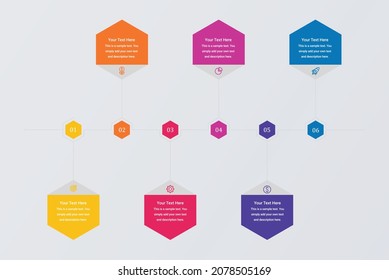 Company Journey Path. Infographic Roadmap With Steps Line Timeline