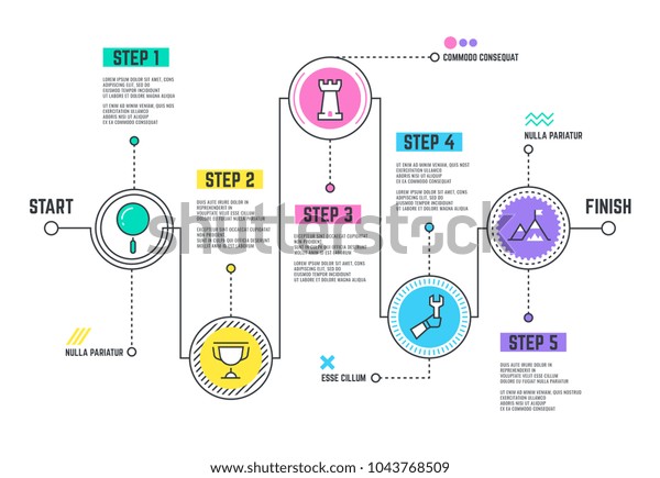 会社の旅路 インフォグラフィック ロードマップとステップ ライン タイムラインビジネスパス開発 道路会社のイラストを示すイラスト のベクター画像素材 ロイヤリティフリー