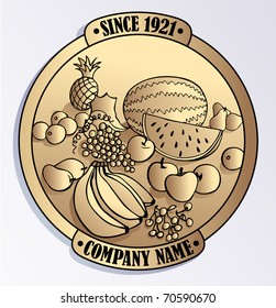 company label with space for Your text