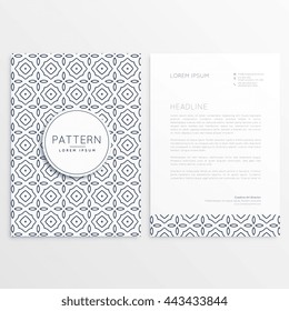 company leaflet template with pattern shapes