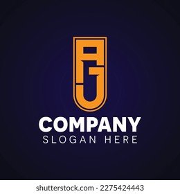 Company letter AJ logo luxury design Vector Template