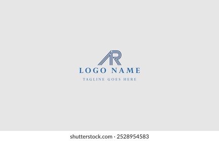 company letter AR logo design ideas vector