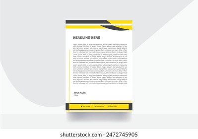 company letterhead stationery design paper template