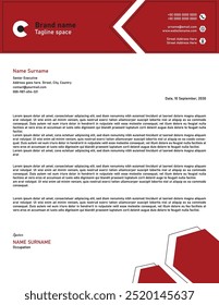 Vector de diseño de Plantilla de membrete de empresa 
