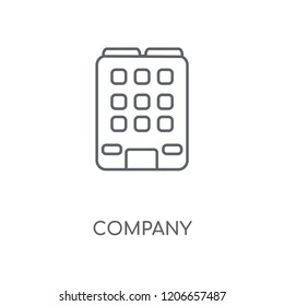 Company linear icon. Company concept stroke symbol design. Thin graphic elements vector illustration, outline pattern on a white background, eps 10.