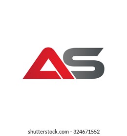 AS company linked letter logo