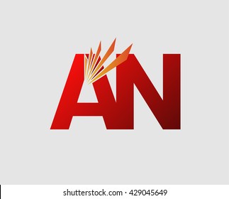 AN company linked letter logo

