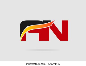 AN company linked letter logo
